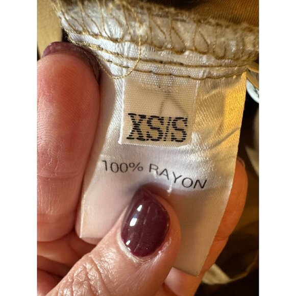 The Frankie Shop Shorts Women XS Tan‎ Camel Elastic Waist Pleated High Rise - Picture 9 of 11